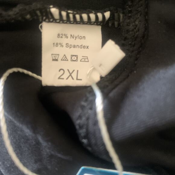 NWT YOU DI AN WOMENS BLACK PADDED CRISS-CROSS BACK ONE PIECE RUCHED SWIMSUIT 2XL - Picture 4 of 6